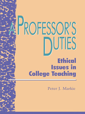 cover image of A Professor's Duties